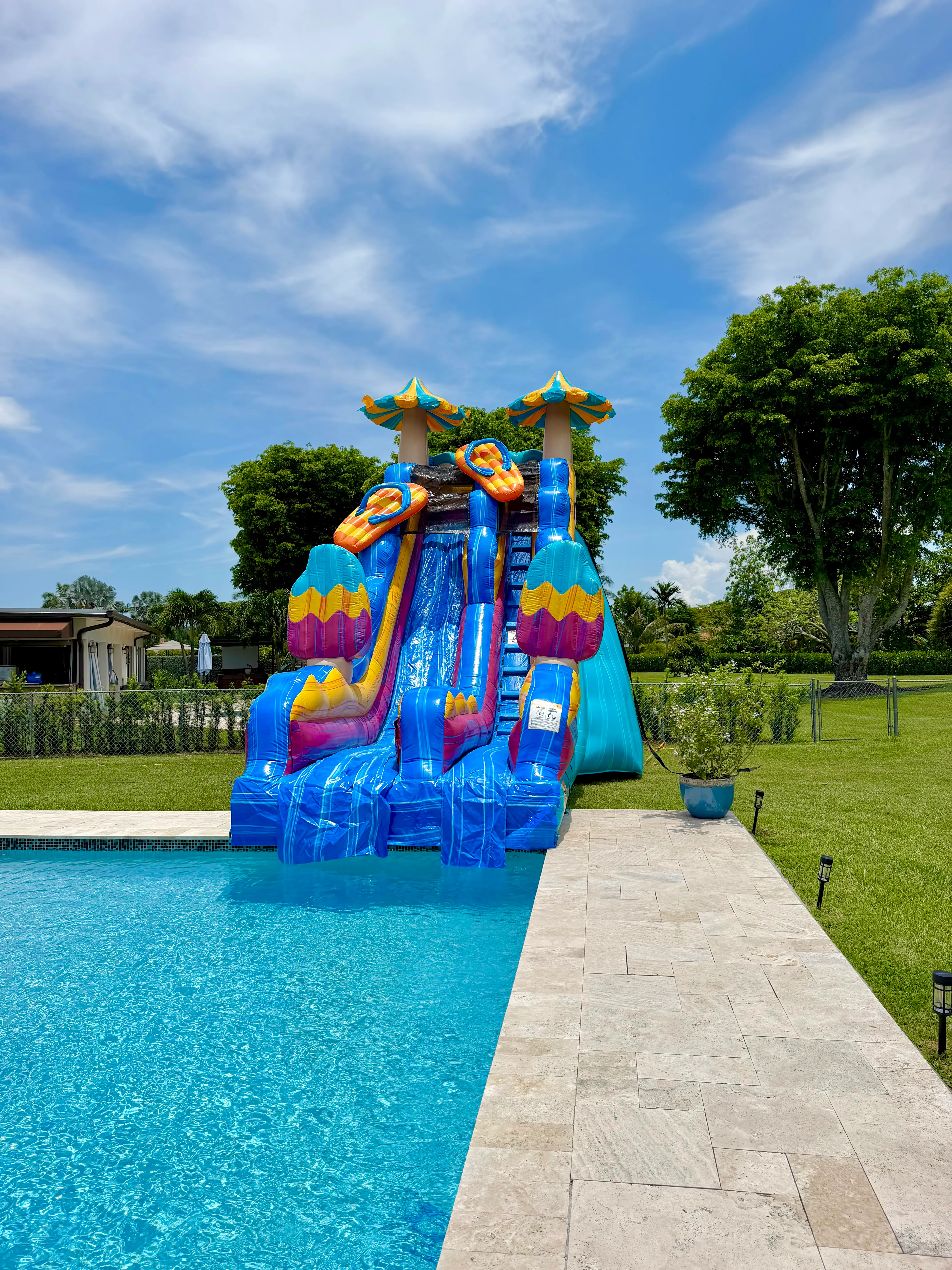 Pool Party Waterslide 19ft T, 37ft L, 15ft W