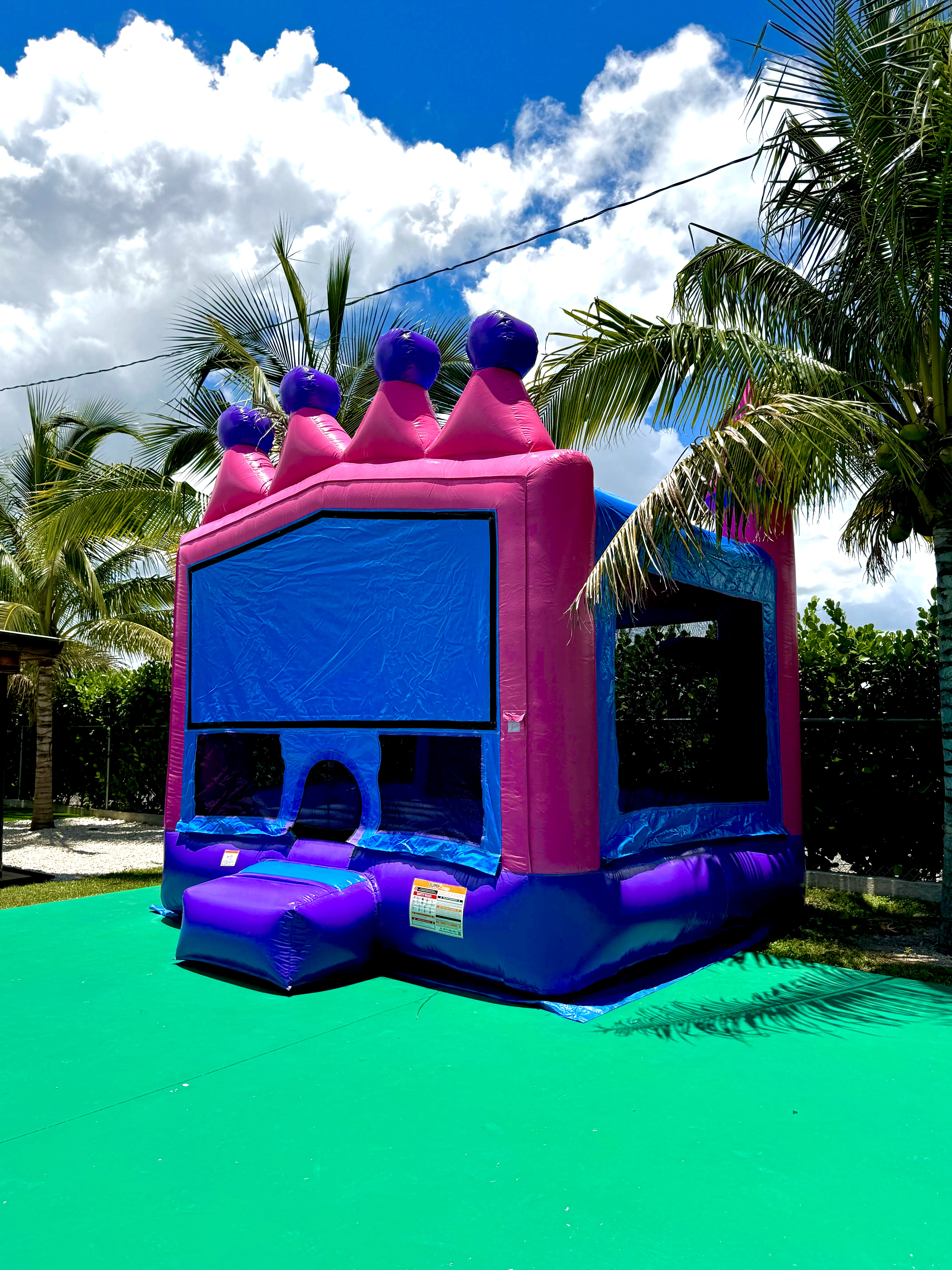 Pink and Purple Bounce Castle 13 x 13 ft