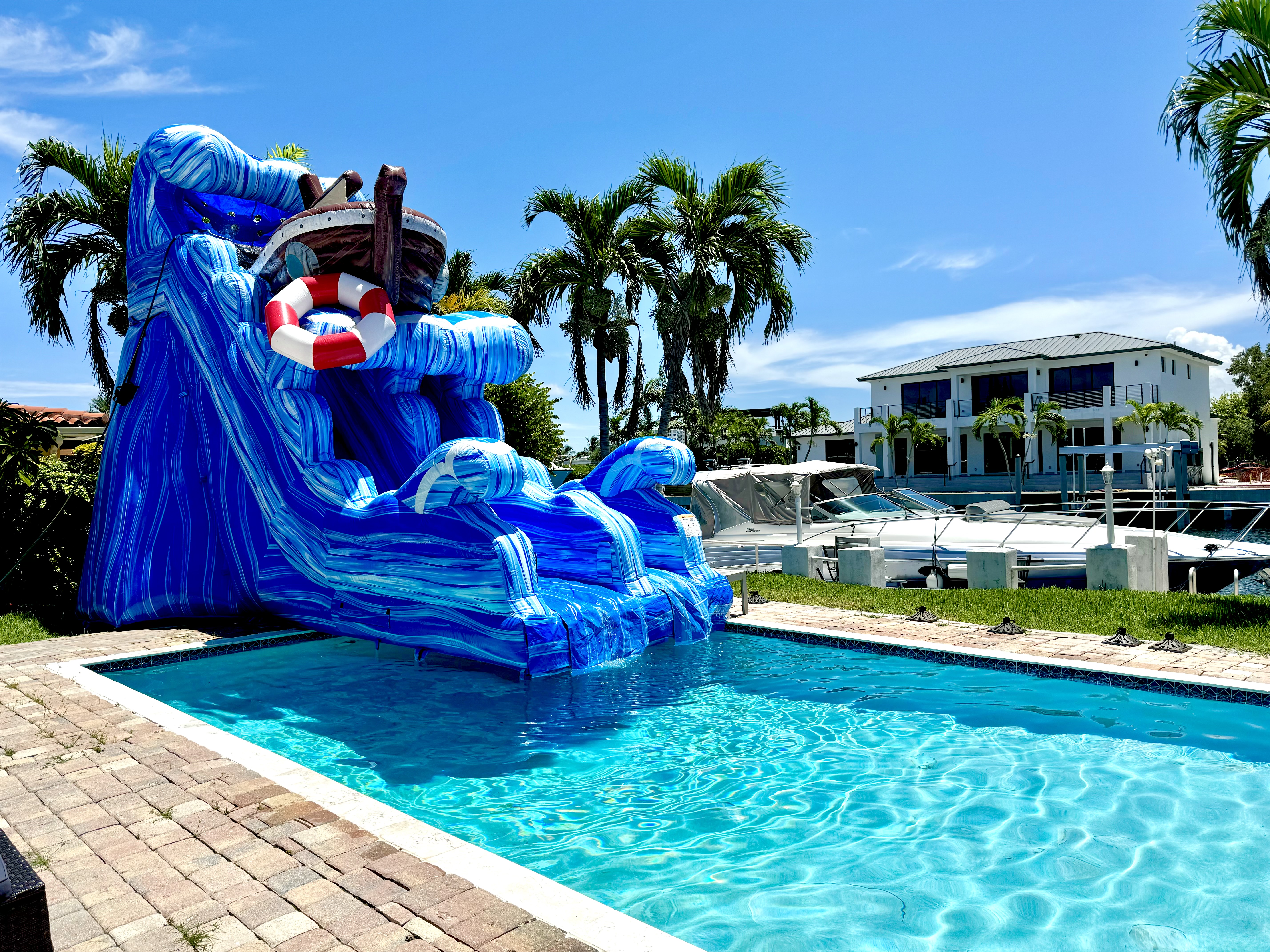 Offshore Adventure Waterslide, 19ft T, 38ft L, 15ft W