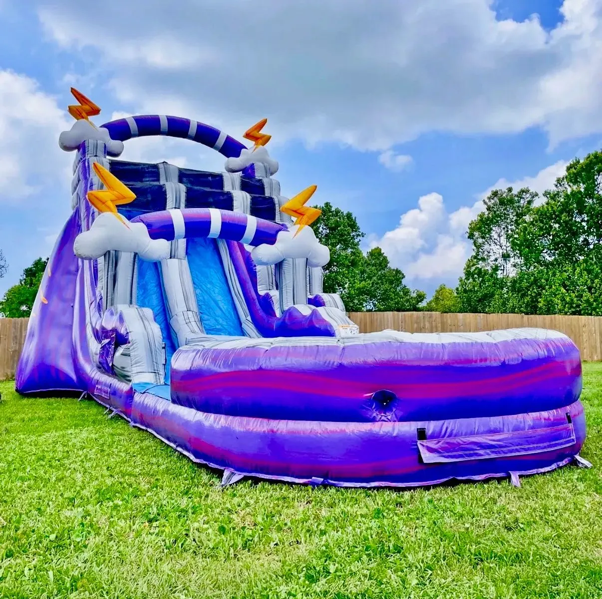 Thunder Dual Lane Waterslide 20ft T, 38ft L, 19ft W
