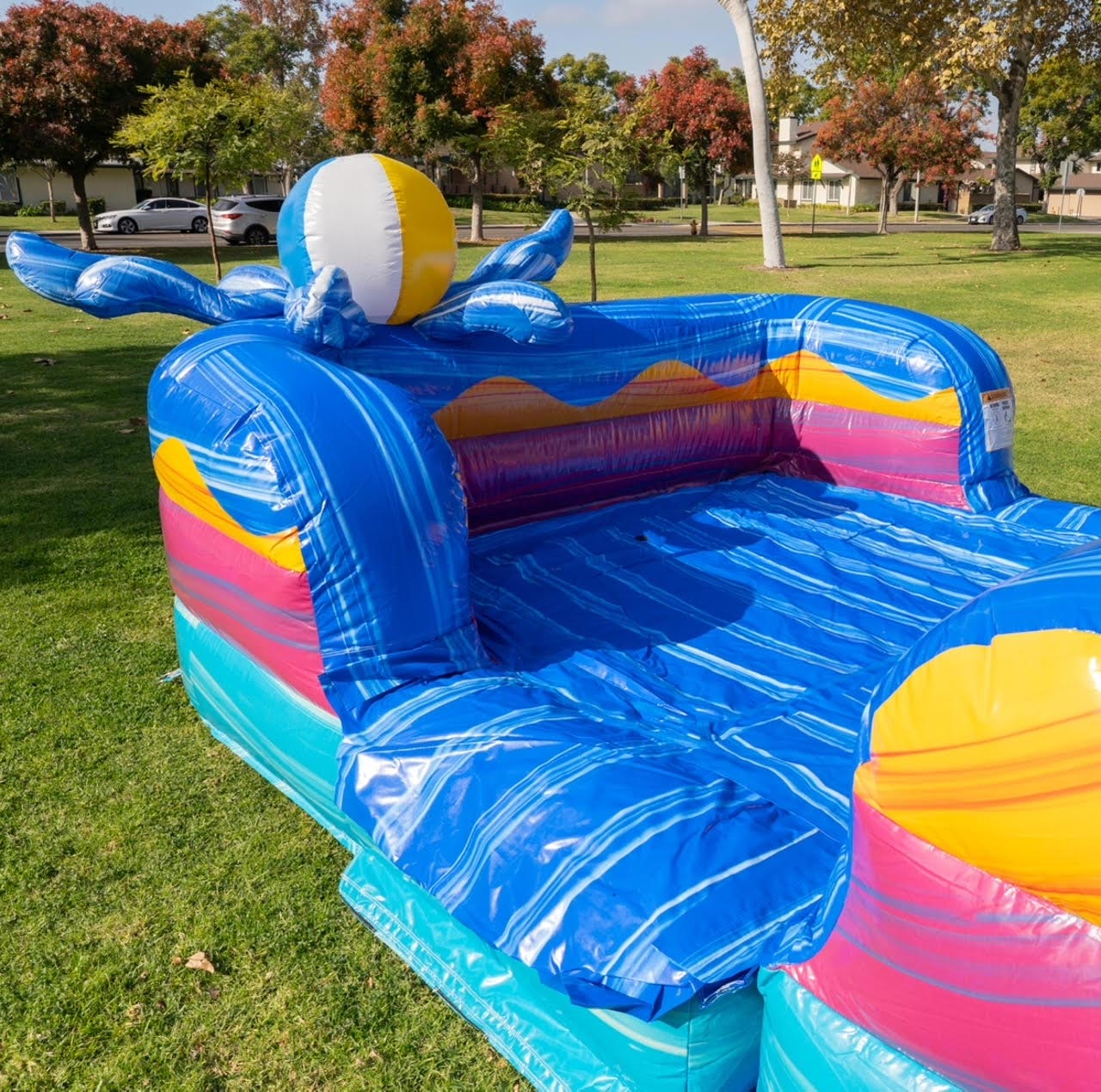 Pool Party Wet Dry Dual Lane Obstacle Course, 17ft T, 45ft L, 11ft W