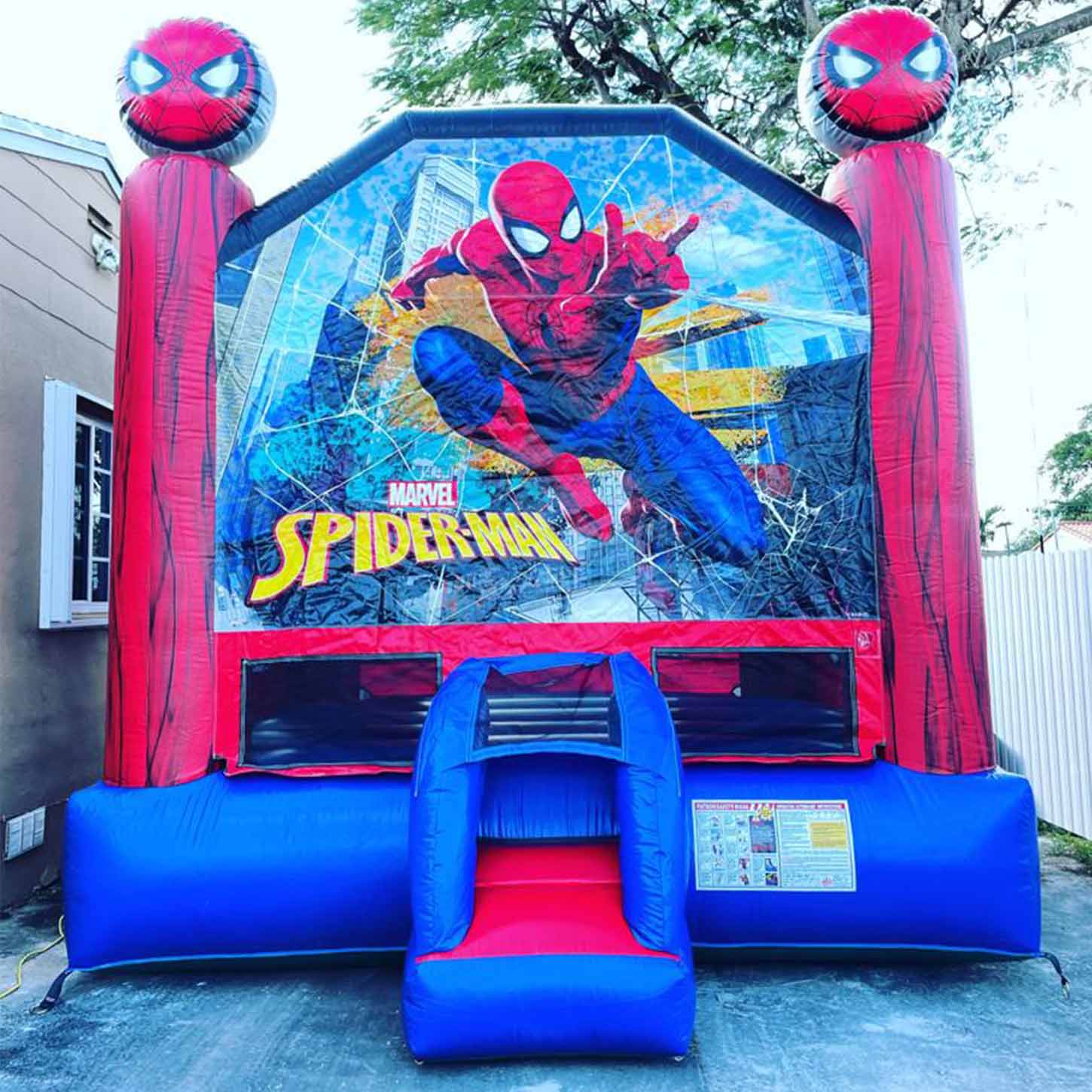 jumpers paradise rent miami Bouncers rent theme Spiderman